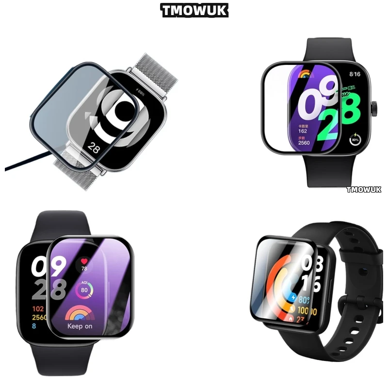 

For Xiaomi Redmi Watch 2 3 4 5 MOVE Lite Active - 3D Full Cover Soft Anti-Scratch Screen Protector - PMMA