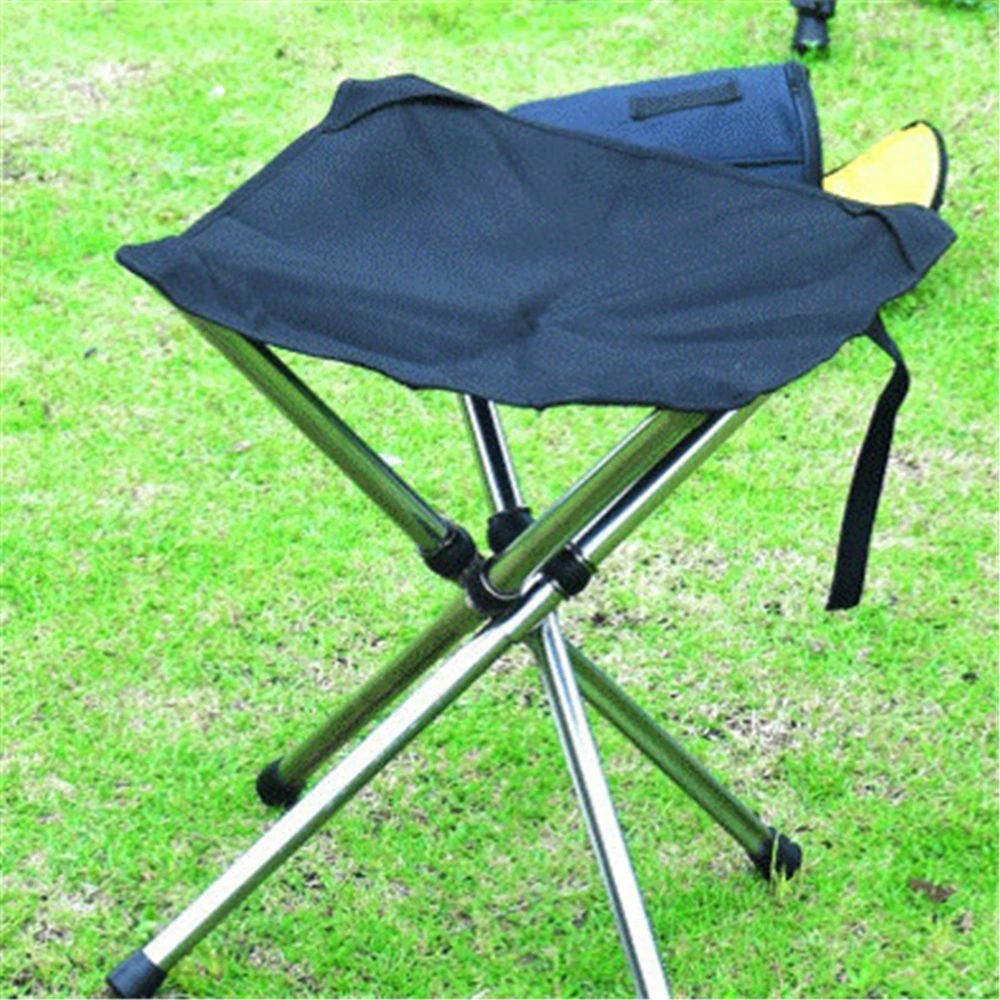 Folding Camping Chair Tripod Fishing Stool Max Load 150KG Heavy Duty Stainless Steel Portable Outdoor Picnic Chair for Travel