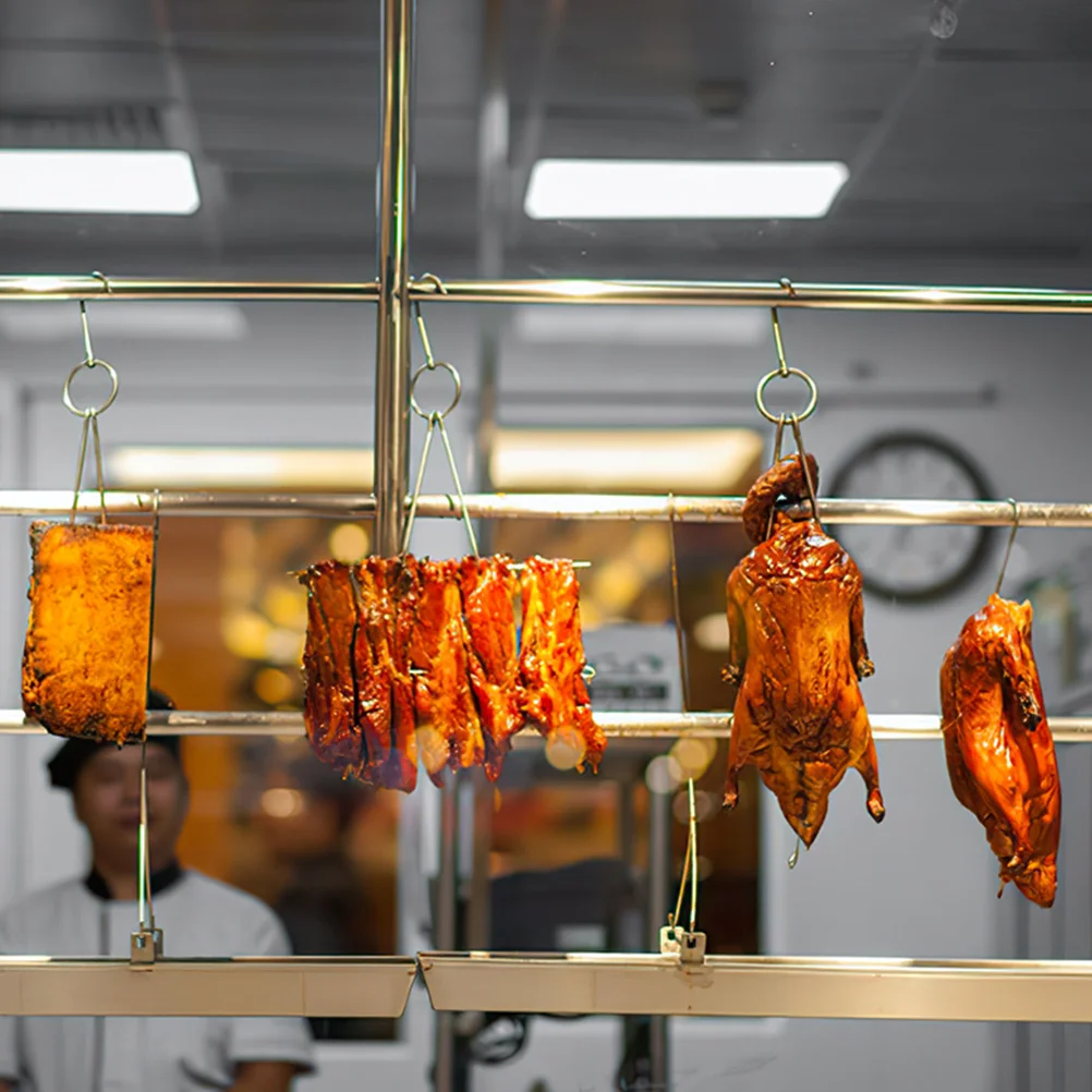 

5pcs Roast Duck Hooks Stainless Steel Double Hooks Kitchen Tools Bbq Accessories Sausage Hanger Meat Poultry Storage