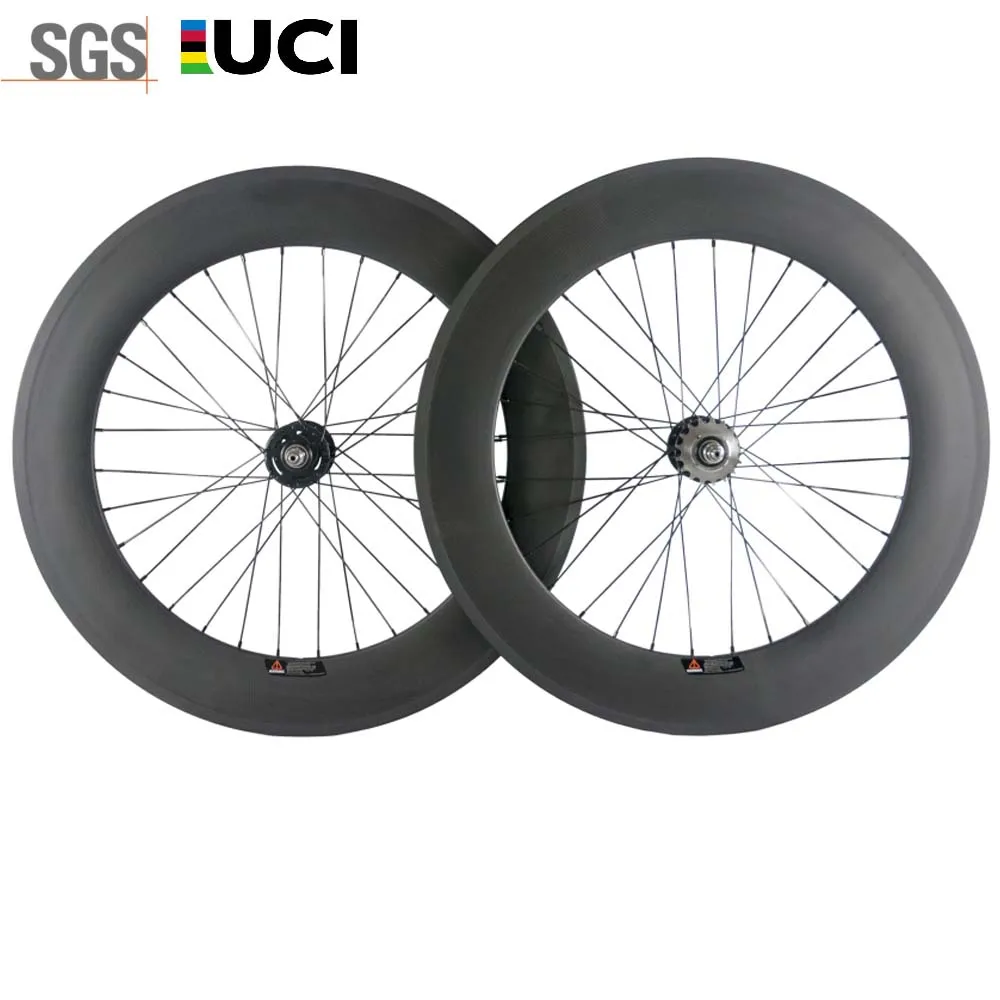 Single Speed Carbon Track Wheels for Road Bicycles, 700C High-end Bike Wheel, Clincher Track, Fixed Gear, 88mm