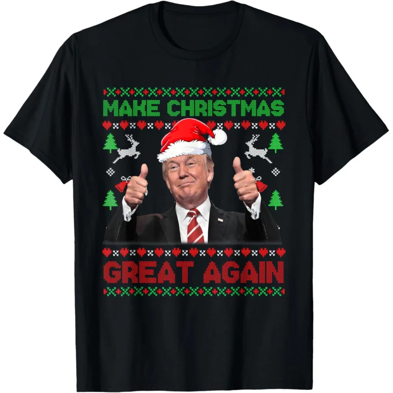 

Make Christmas Great again Xmas funny Trump pajamas ugly T-shirt