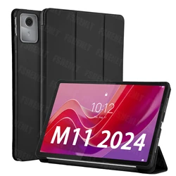 Coque pour Lenovo Tab M11 2024 11 pouces TB330FU TB330X, étui en TPU avec réveil/veille automatique, fermeture de support rabattable, couverture intelligente pour Xiaoxin Pad 2024