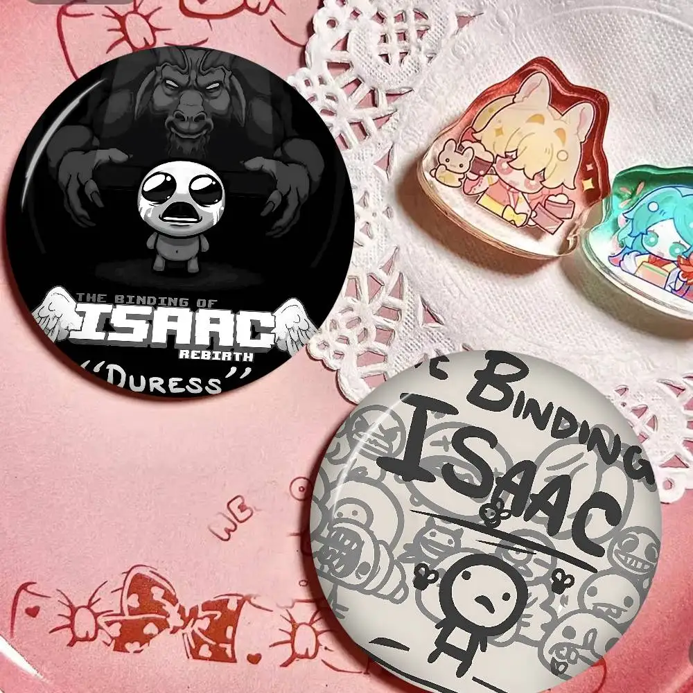 T-The Binding Of Isaac Soft Button Pin Bright Printed Icon Gift For Friends Badge Collar Brooch Lapel Pin Metal