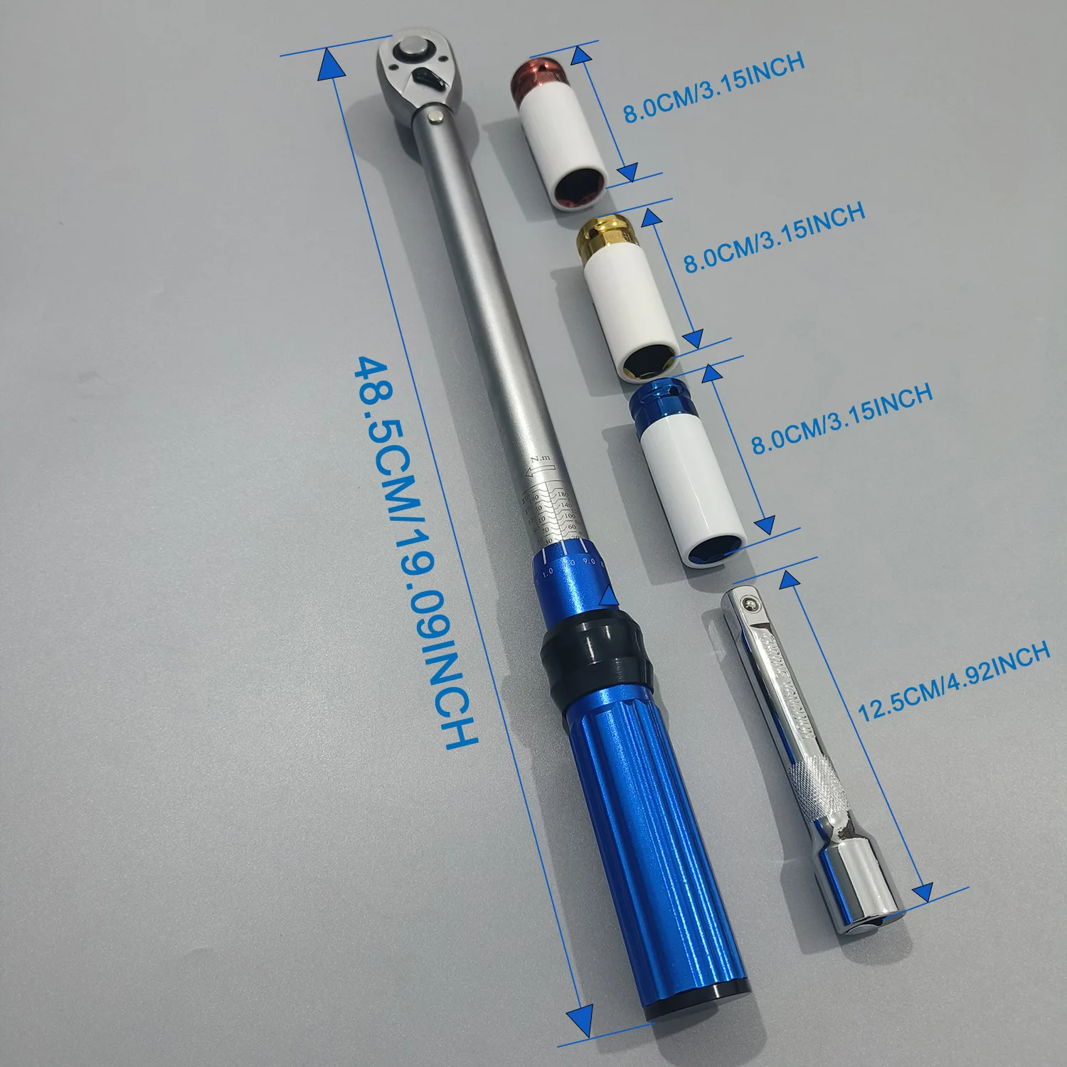 

Industrial Grade High Precision 1/2"20-210N.m Adjustable Preset Car Maintenance Torque Wrench Tool Set