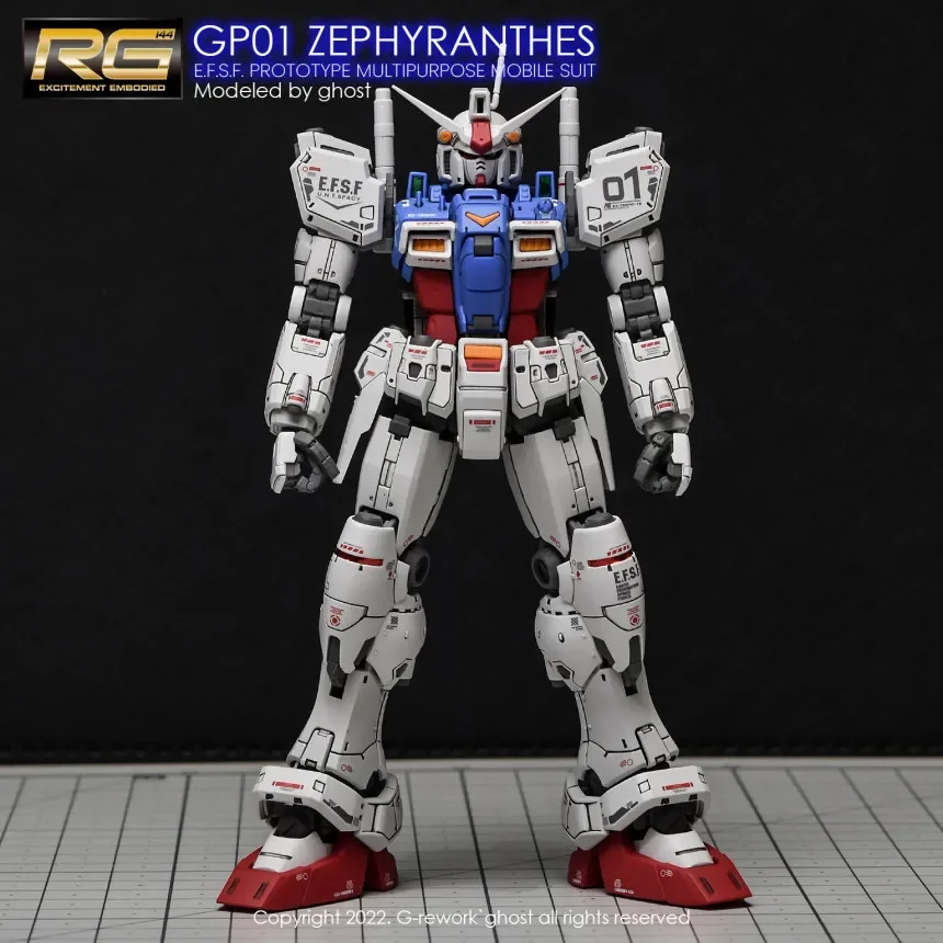 Model Decals for RG 1/144 RX-78 GP01 ZEPHYRANTHES Action Figure Assembly Model Kit Fluorescent Stickers for Model Hobby DIY