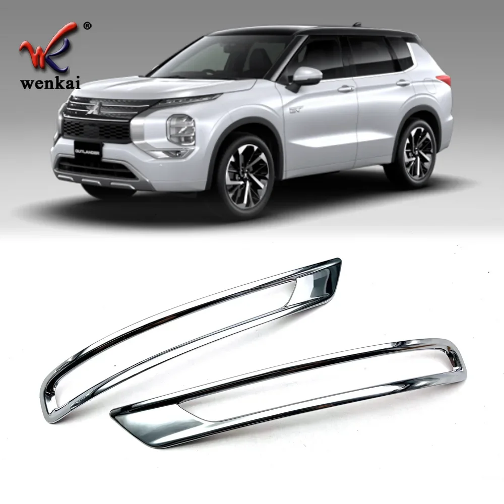

For Mitsubishi Outlander 2022 2023 Chrome Rear Fog Light Fog Lamp Cover Trim Bumper Protector Car Styling Decoration