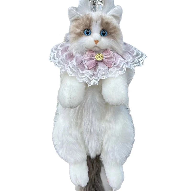 Nachahmung Ragdoll Katze Rucksack Plüschpuppe, kuscheliges Kitty Stofftier für Geschenke