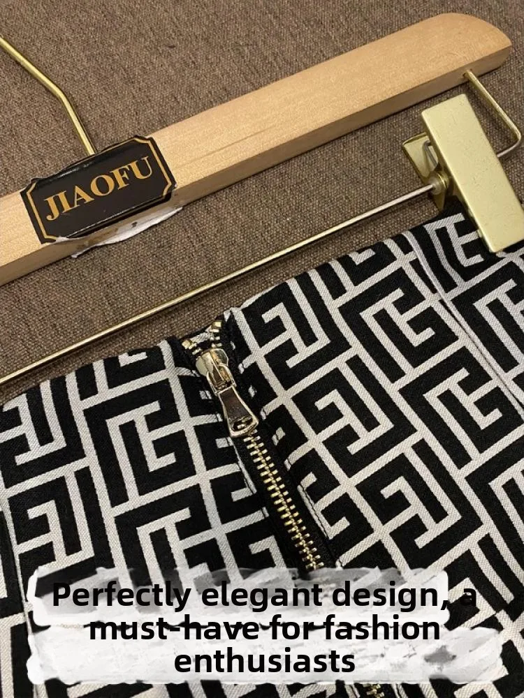 2025 New Celebri Personalized Geometric Pattern Embroidered Suit Pants Formal Trousers A7070 High Waist Long Pants Polyester