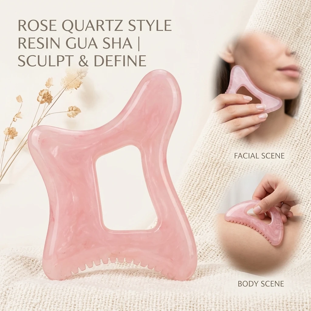 Resin Arc-Shaped Scraping Cervical Spine Massager Board for Back Legs Shoulders Neck Facial Meridian Dredging Universal Full-Bod