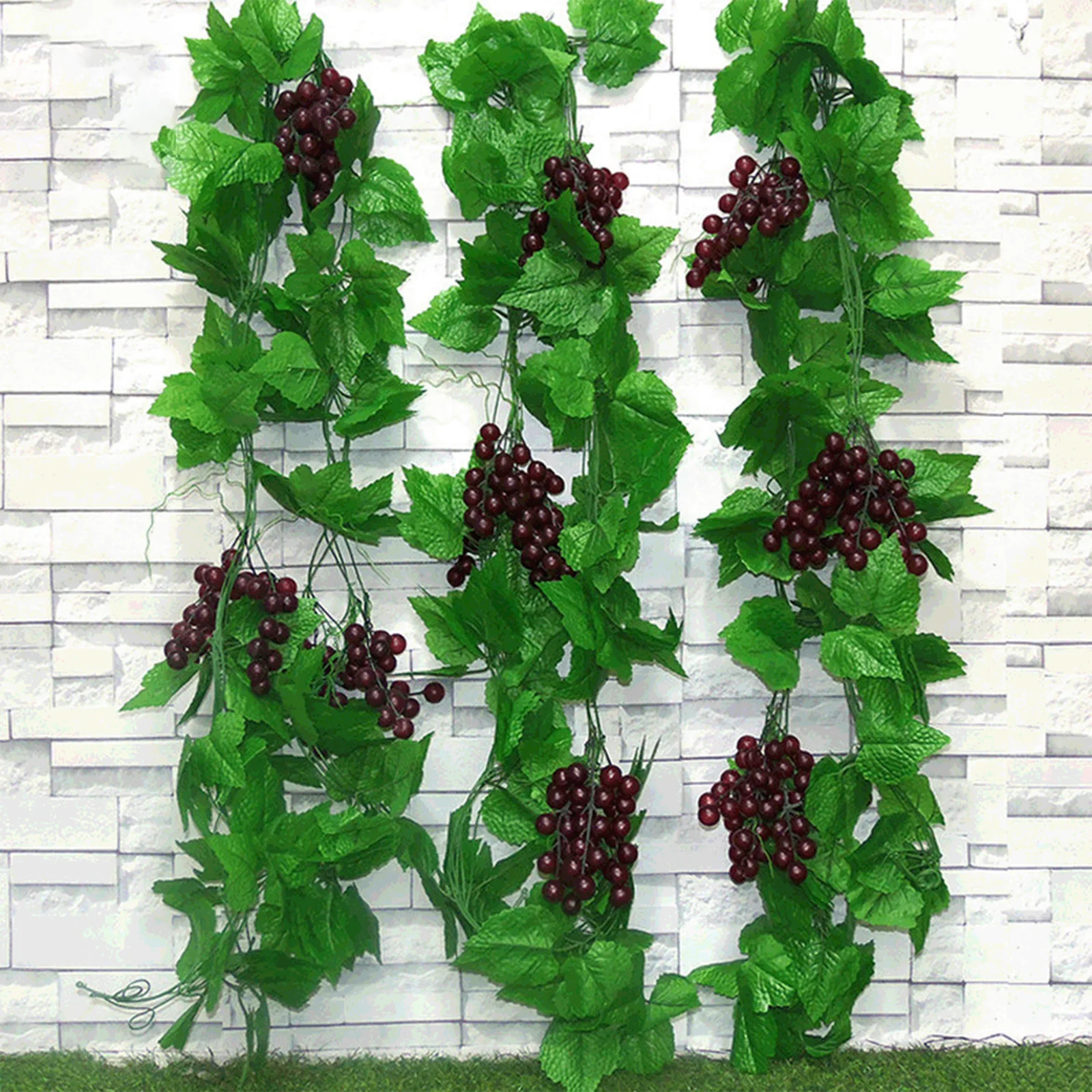 

Hanging Artificial Grapes DIY Artificial Fruits Plastic Fake Fruit For Home Garden Decoration Christmas Wedding Party Supplies