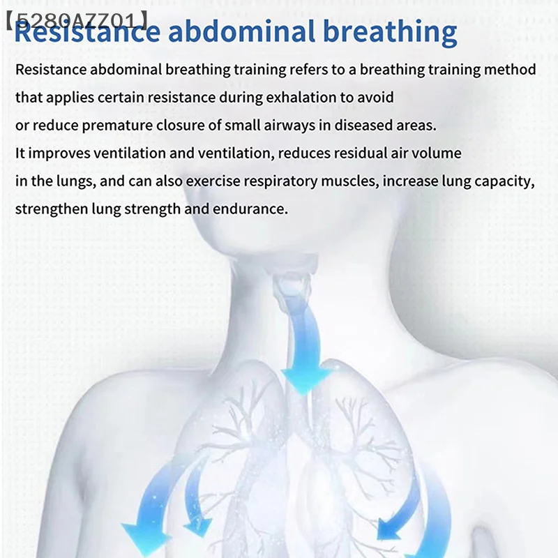 مدرب التنفس المحمول سعة الرئة مدرب التنفس في البطن قابل للتعديل المقاومة في الهواء الطلق أداة تمرين انتهاء الصلاحية
