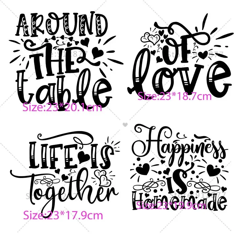 Custom Ready to press Transfers Faith Family Love Farm Around The Table Life Is Together custom iron on transfers for clothing