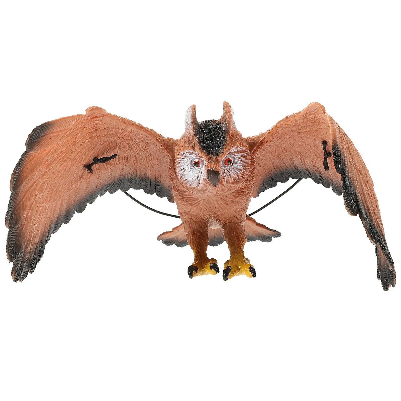 

Вращающаяся реалистичная подвесная сова-отпугиватель птиц для сада, двора, газона, крыльца, окна – декоративное украшение ручной работы