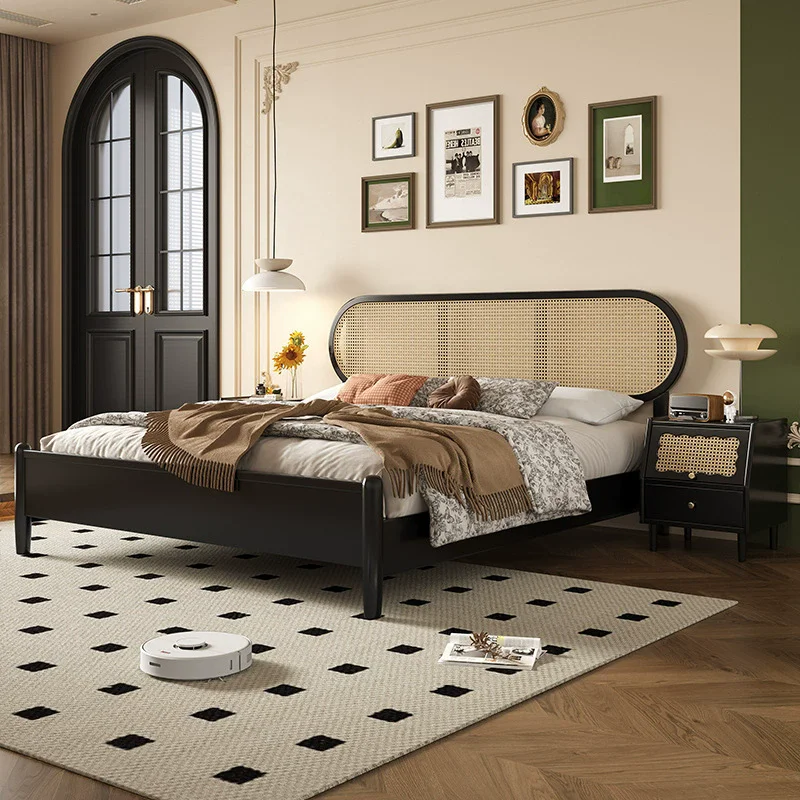 

Modern Luxury Bedroom Furniture Double Size Modern Home Furniture Solid Wood Bed Frame Beds with Storage