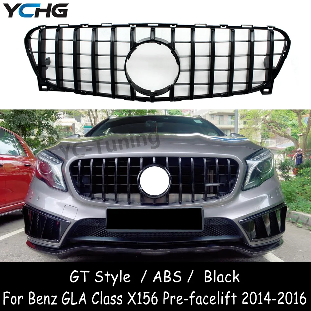 X156 GT Panamericana Front Grill For Mercedes Benz GLA Class X156 Pre-facelift GLA180 GLA200 GLA220 GLA250 GLA45 Grill 2014-2016