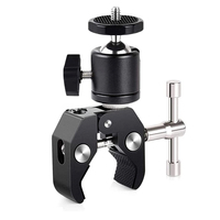 ERIKOLE Super Clamp with 360° Mini Ball Head Quick Release Clamp Bracket Tripod Mount 1/4 Screw Clip for DSLR Camera Gopro