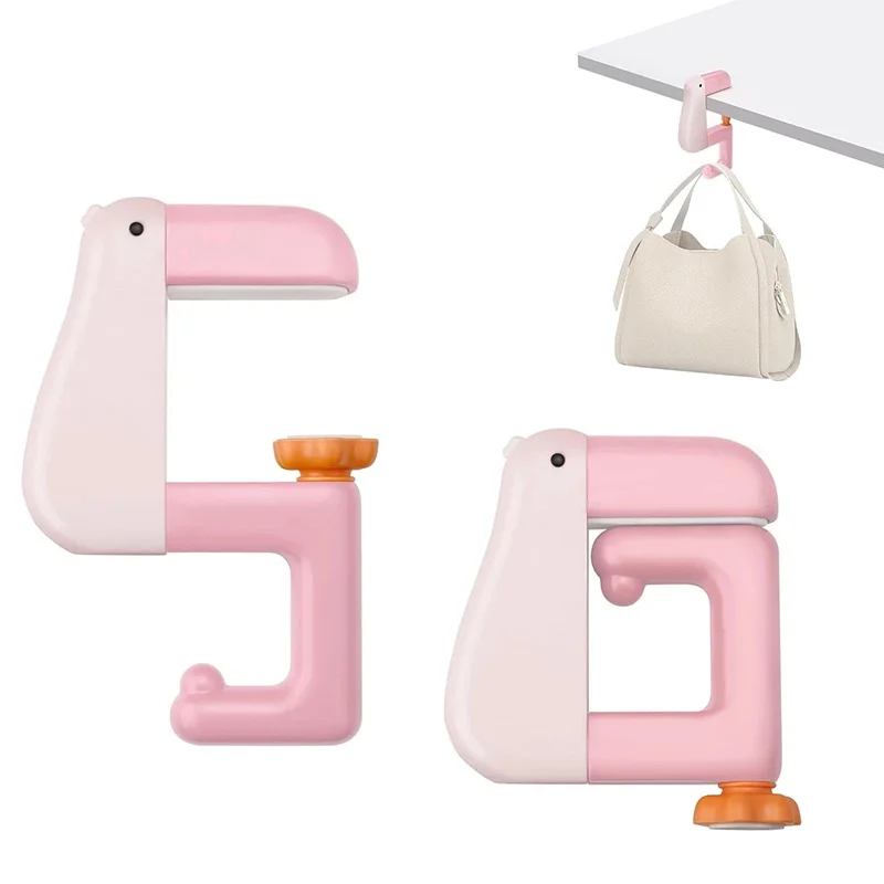 1/3/5Pcs Thinking Duck Portable Hanging Hook Desk-Side Bag Holder Adjustable Office Hanger For Schoolbag Home Table Use Tool Set