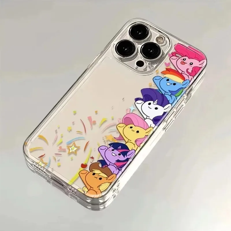 เคสโทรศัพท์ใสลายมายลิตเติ้ลโพนี่ สำหรับ iPhone 15 14 13 12 Pro Max ลายการ์ตูนพิ้งกี้พาย เคสป้องกันโทรศัพท์
