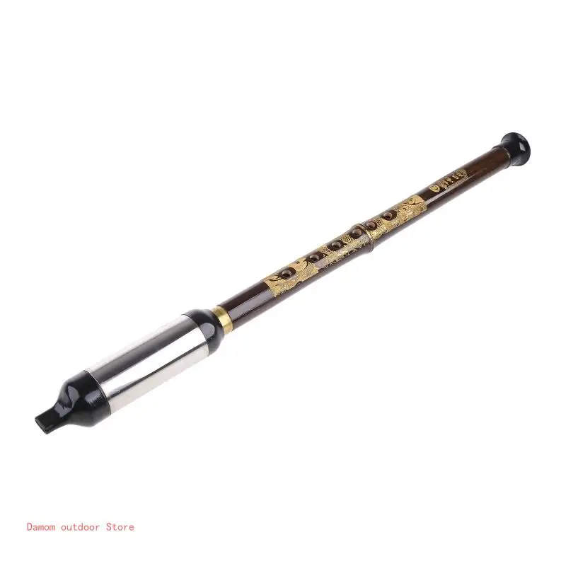 Flutes Woodwind Black Bamboo Chinese Yunnan Bawu for Key Pipe Music Instrument