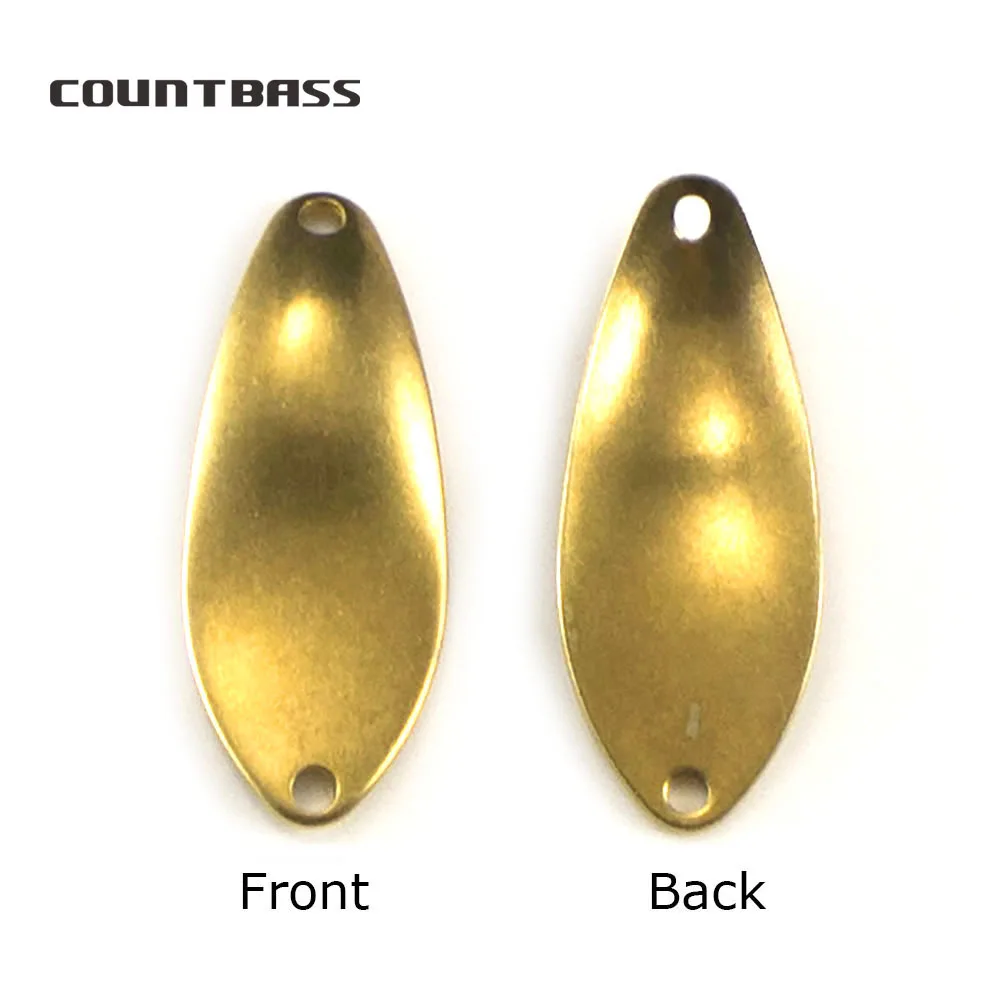 Countbass 50pcs Brass Micro Salmon Fishing Spoon Blanks 2.3g 2.8g , Blank Fishing Lures for Bass Pike