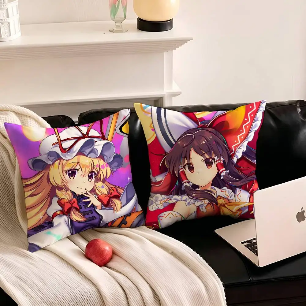 1pc Touhou Project Game Pillow Case Fashion Square Pillowcase Bedroom Sofa Room Ins Decoration Leisure