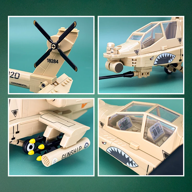 AH-64 Military Attack Helicopt - Model Kit Helicopter ulasan dan harga