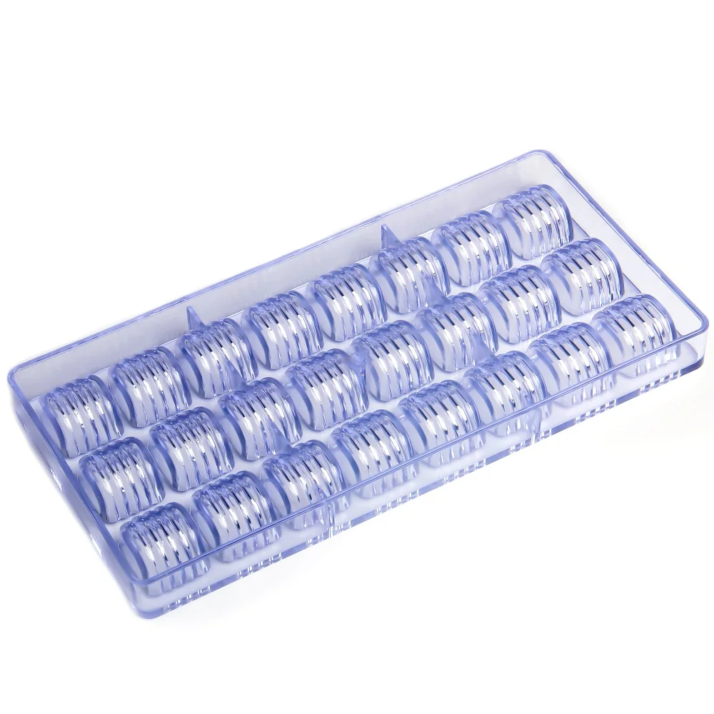 Plastic 24 Cavities Thread Shaped Baking Chocolate Mold Bakery Candy Jelly Craft Tools  CC0014