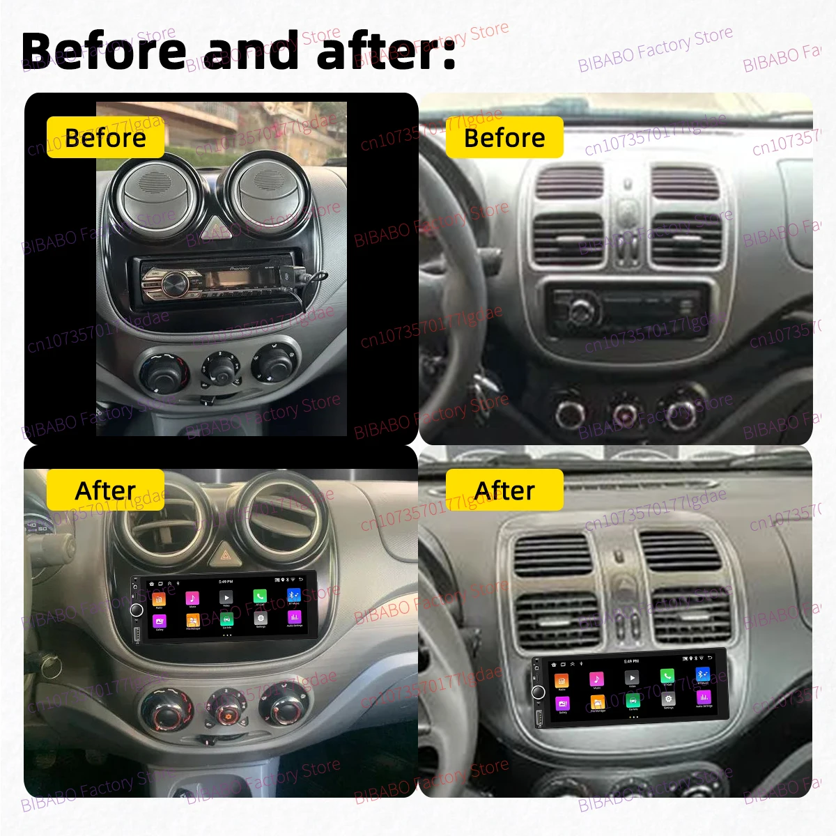 Carplay Android Auto 1 Din Radio Android for Fiat Palio 2012-2018 6.86