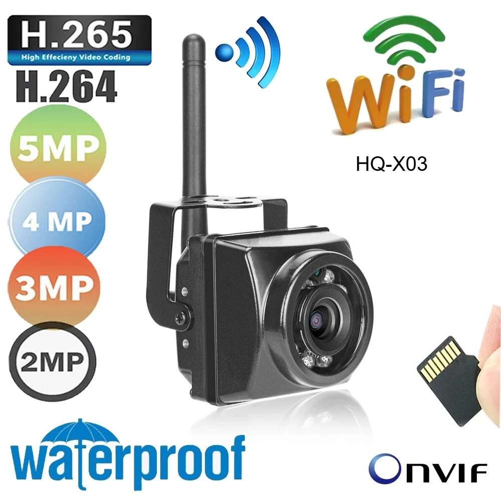 IP66 5MP 8MP 1080P Night Vision Outdoor IR Box Mini WIFI IP Camera Audio Wireless Security Waterproof Camhi Bird Cage Bus Robot