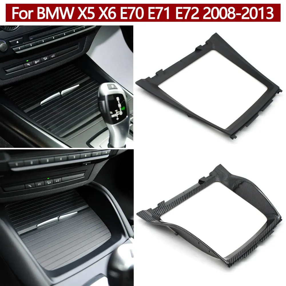

LHD RHD Car Front Center Console Water Cup Holder Decorative Cover Panel Trim For BMW X5 X6 E70 E71 E72 51166956756 51169129401