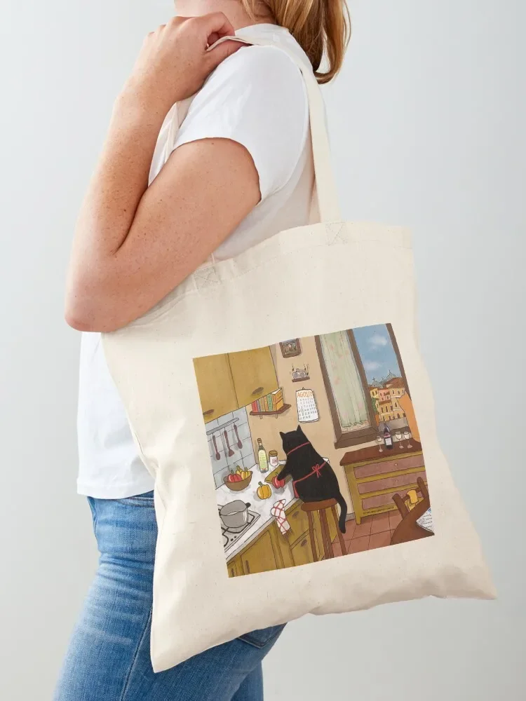 Journal of a Cat in Rome - Ferragosto Tote Bag canvas bags cute tote bag Big bag women