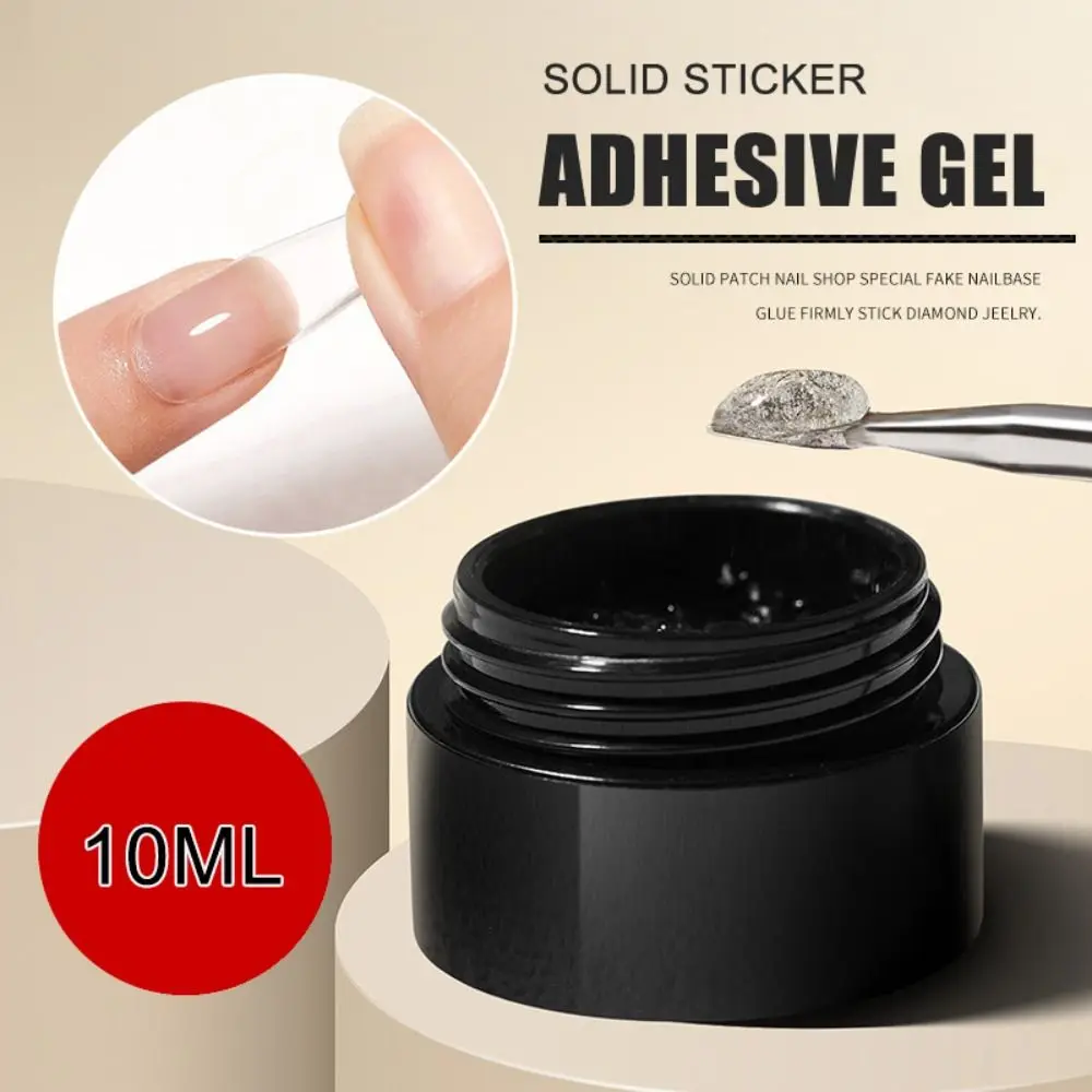 10g Solid Sticker Adhesive Gel Long Lasting Clear Solid Nail NailArt Gel Non Stick Hand Extension Nail Gel Manicure Tools