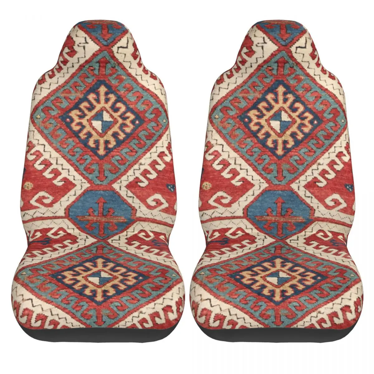 Aztec Turkish Kilim Tribal Universal Car Seat Cover Four Seasons For SUV Boho Bohemian Car Seat Covers Polyester Hunting
