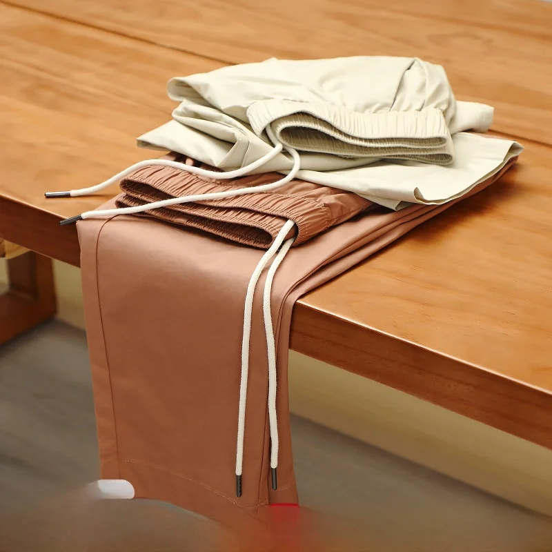 

Повседневные дышащие эластичные свободные леггинсы для папы с девятью ногами, весна-лето, весна-лето, прямые брюки для пар