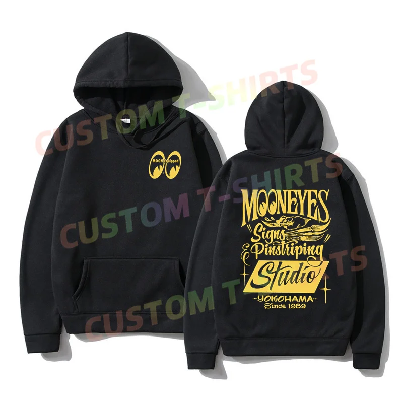 

2024 Oversized Essential Men Moon Equipment Mooneyes Hoodies Thermal Sportswear Long Sleeves Women Unisex S-3XL