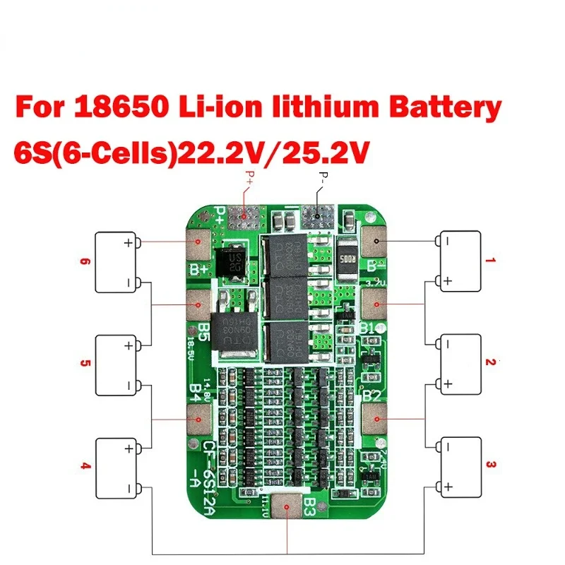 1S 2S 3S 4S 3A 20A 30A Li-ion Lithium Battery 18650 Charger PCB BMS Protection Board For Drill Motor Lipo Cell Module 5S 6S