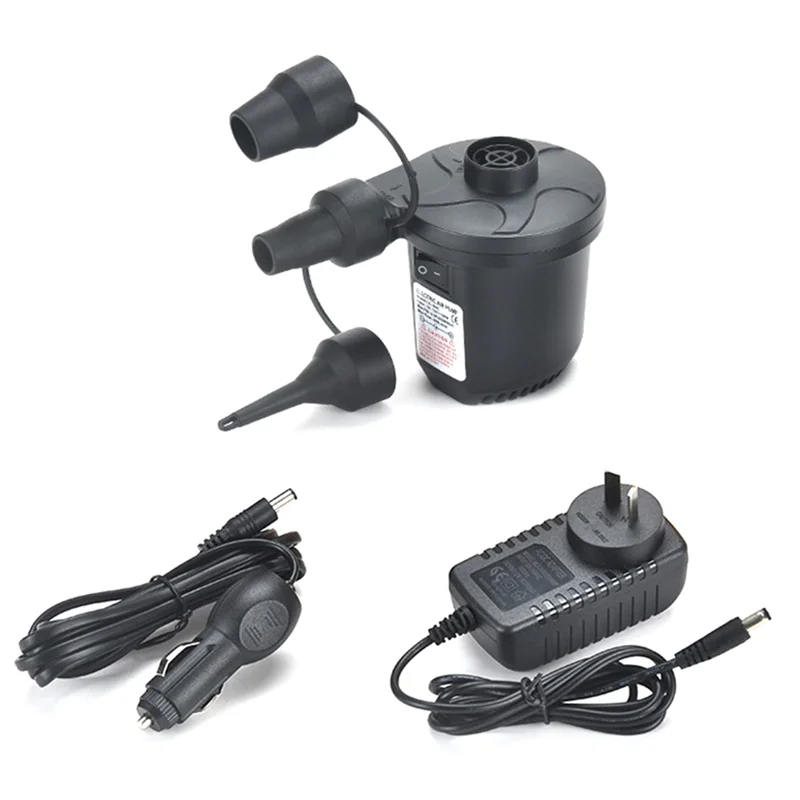 Pompa per materasso ad aria - Pompa ad aria elettrica da 50 W con 3 ugelli per sacchetti sottovuoto Anelli da nuoto SPINA AU