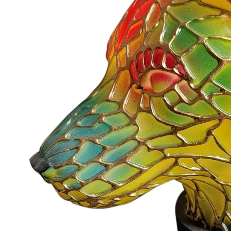 ABBN-15Cm Resin Stained Glass Table Lamp-Animal Series, Used For Home Decoration.