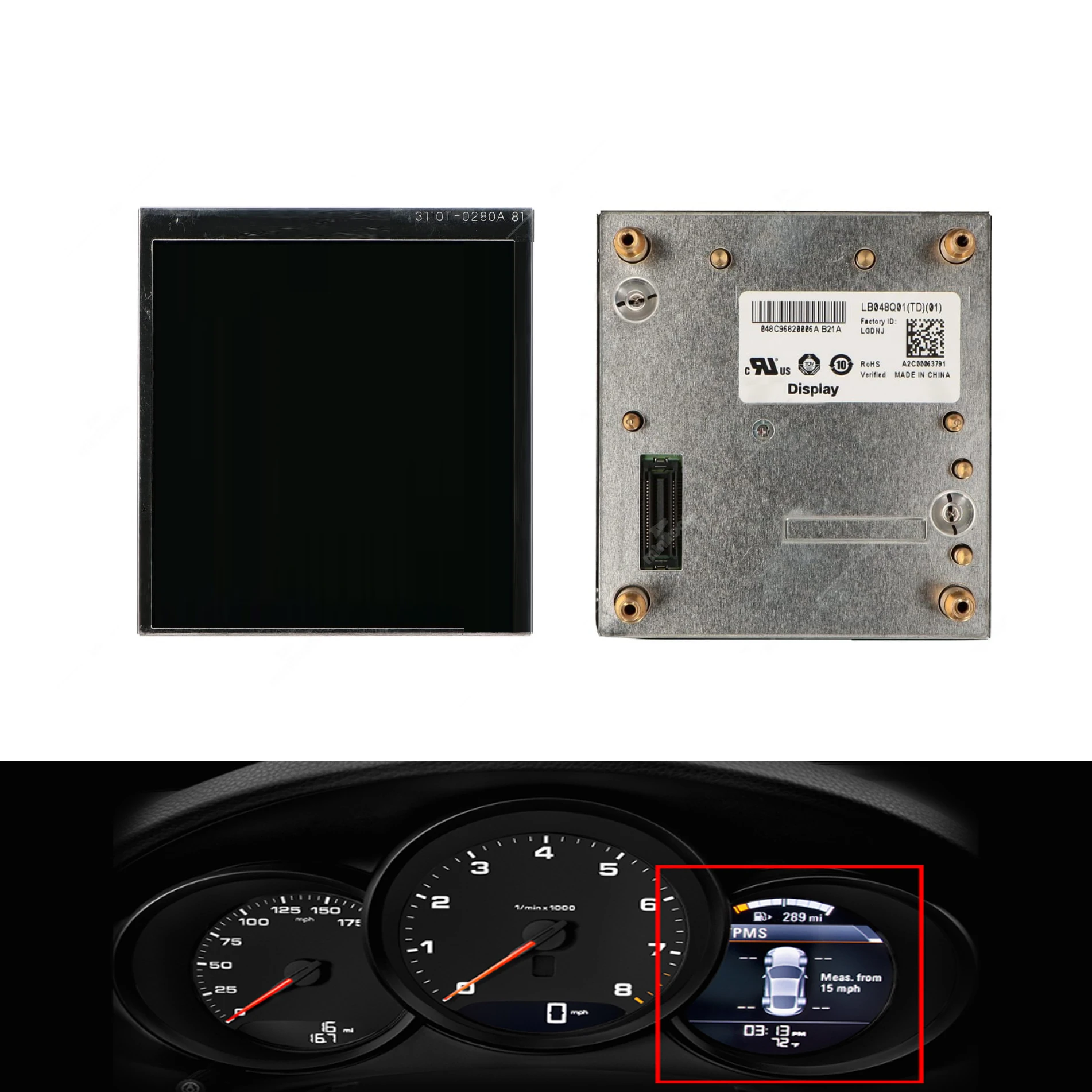 Reemplazo LCD del tablero de instrumentos para Porsche Cayenne Panamera Macan Boxster Cayman Carrera, pantalla de información