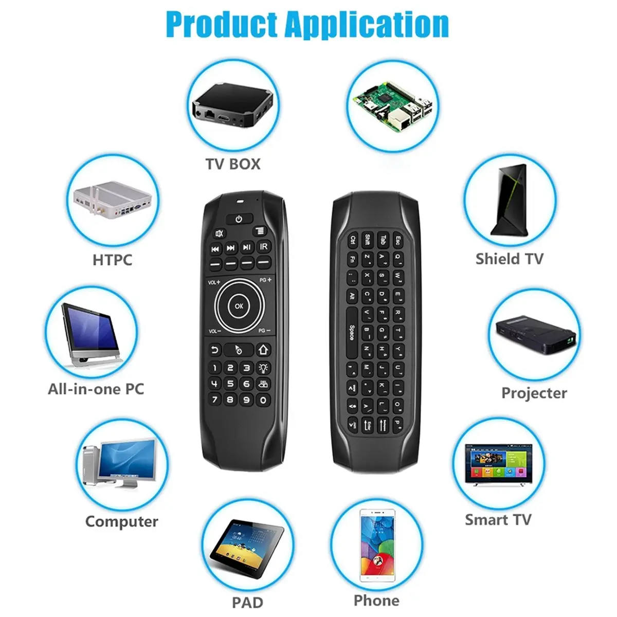 L73A NEW G7VPRO Air Mouse Wireless Remote Control Keyboard Bluetooth 2.4G Mini Keypad for Android TV Box Smart TV PC Projector