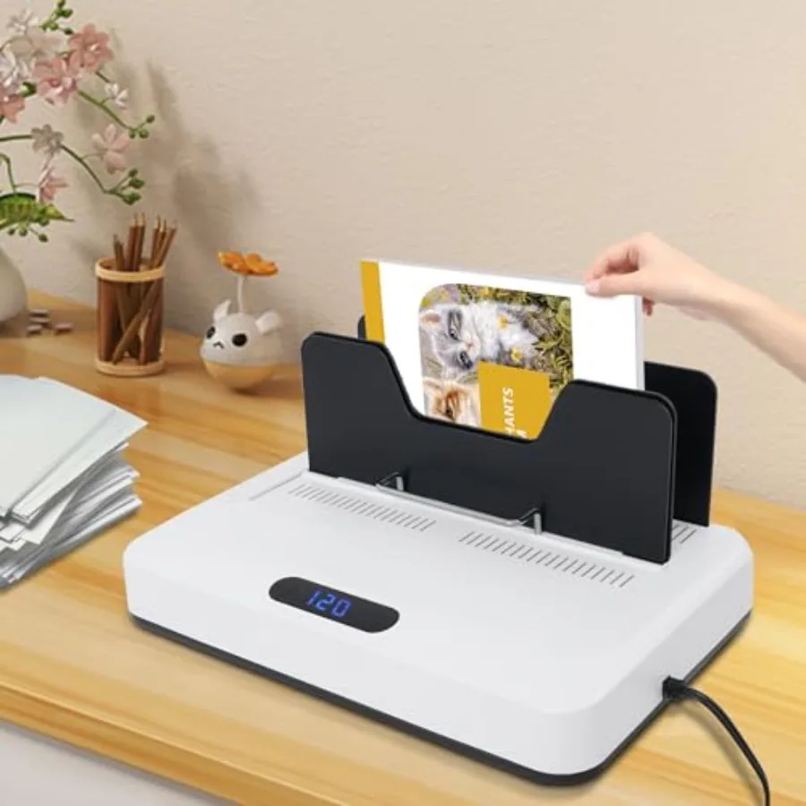 

110v Electric Heat Binding Machine Heat Binding Device Hot Melt Thickness Machine Universal Thermal Binding Machine W/20pcs Cov