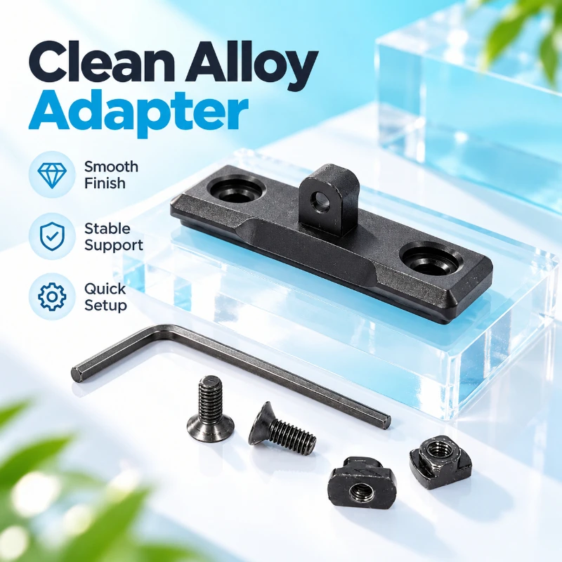 Outdoor Multi-purpose Mount Adapter Kit Matte Black Aluminum Connect Base With All Fixing Accessories