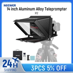 NEEWER X12 14 inch Aluminum Alloy Teleprompter for iPad Tablet Smartphone DSLR Cameras with Remote Control For iOS/Android