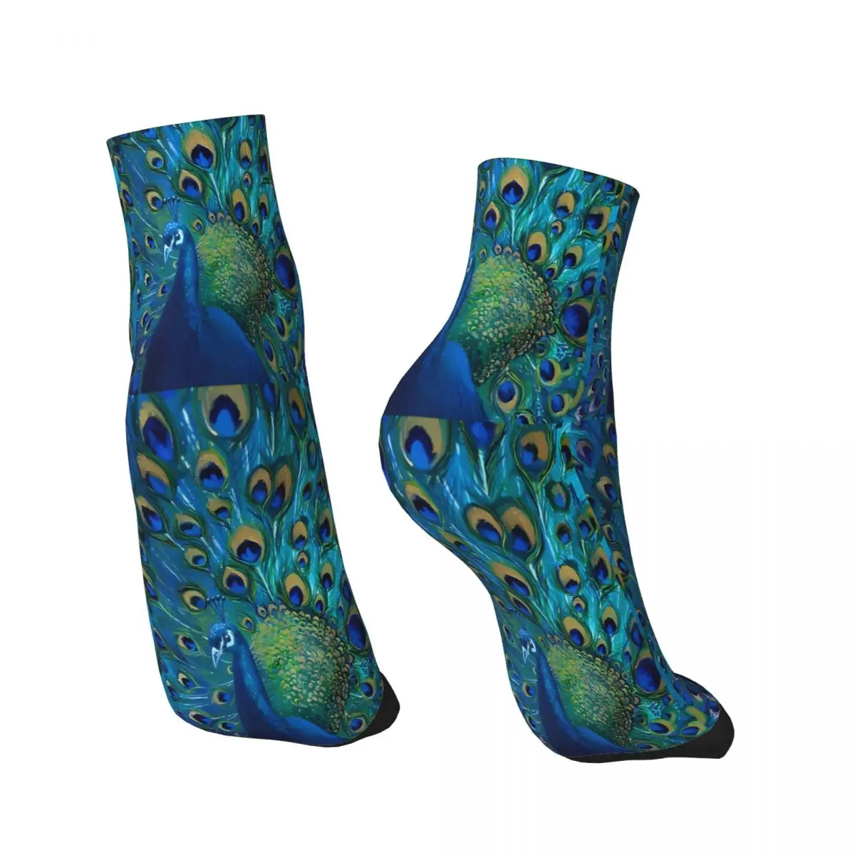 Peacock Full Glory Ankle Socks Male Mens Women Winter Stockings Printed