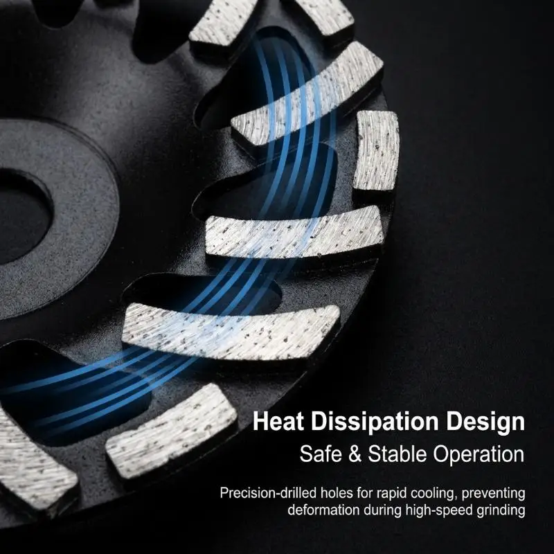 【BA】Diamond Grinding Cup Wheel With Thickened Matrix High Wear Resistance For Concrete Stone Construction Projects
