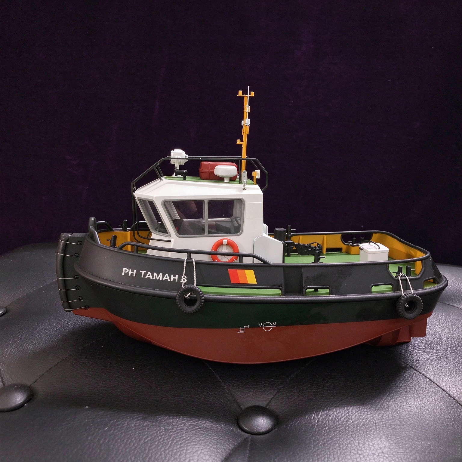 RC Ship1/48 Damen Tugboat 1004 Model 20cm Metal Details Real Glass Dynamic Lights MC6 Transmitter Ready To Run Collect Ornaments