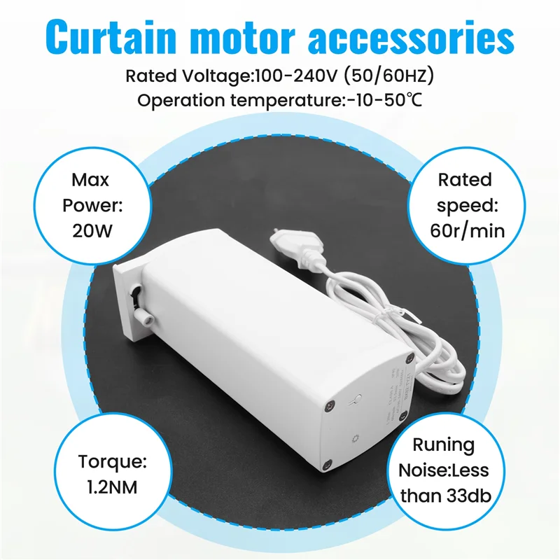

GROCE-Tuya Zigbee Smart Electric Curtain Motor With 2 Channel Remote Intelligent Shutter Motor For Alexa EU Plug