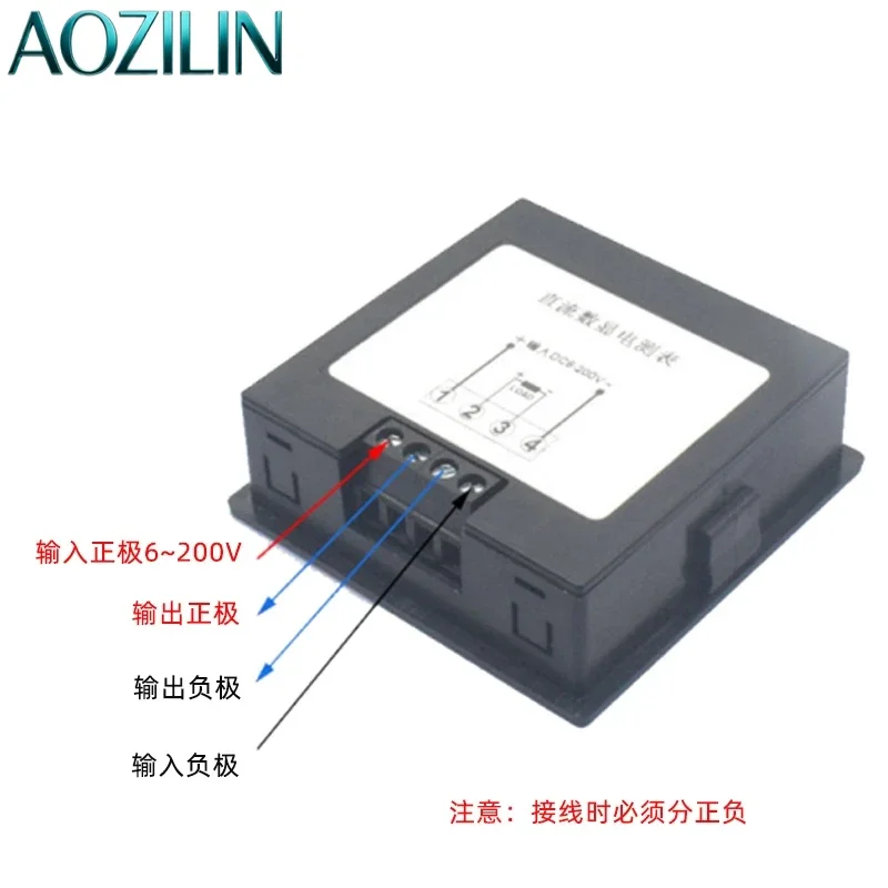 AOZILIN LCD DC 6-100V 20A Voltmeter Ammeter Watt Meter Energy Impedance Tester for Battery Solar DIY Circuit Monitor