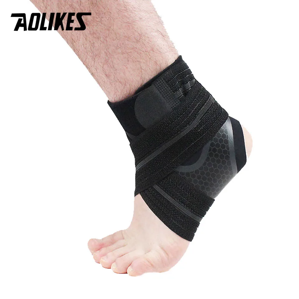 AOLIKES 1PCS Compression Ankle Brace - Lightweight Ankle Sleeve Sock Support for Sprains Arthritis Tendonitis Running Fitness