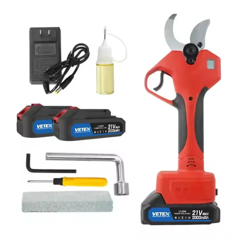 

Support Professional Class 40mm Cutting Progressive Finger protection 21V 2000mAh Battery Electric Cordless Pruning Shear